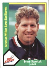 1990 Scranton Red Barons CMC #16 Steve Stanicek