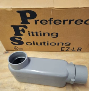 BOX OF 12- PFS - 2" inch PVC LB NON-METALIC ELECTRICAL CONDUIT CONDULET FITTING - Picture 1 of 4