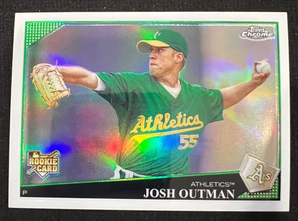 JOSH OUTMAN Oakland Athletics 2009 Topps Chrome Refractor #172 Rookie Card RC - Image 1 of 1
