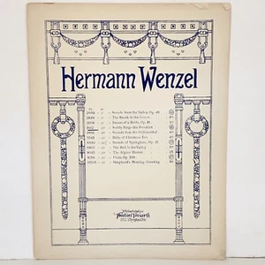 Antique 1902 Softly Sings the Brooklet Sheet Music by Hermann Wenzel - Picture 1 of 12