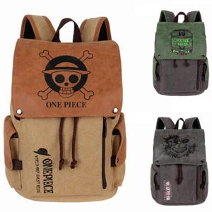 New One Piece Anime Backpack Shoulder Bag School Students Canvas School Bag - Picture 1 of 17