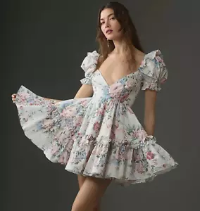 Selkie Cotswolds Dress Anthropologie Puff Sleeve Girls Night Plus Size 2X NEW - Picture 1 of 5