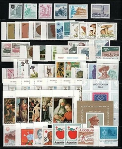 Yugoslavia Sc#1596/RA73, 1983 Colección Grupo de 56 Estampillas y 2 S/S Como Nuevo NH con Og - Imagen 1 de 2
