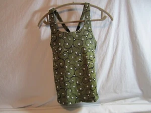 Sahalie active wear tank top 36 B bra underwire boho tribal swirl multi color - Picture 1 of 7