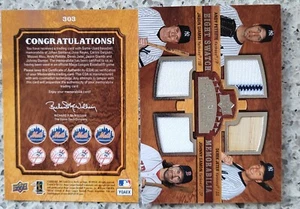 2008 UD BALLPARK 8- SWATCH RELIC YANKEES & METS SEE SCANS FOR PLAYERS - Picture 1 of 2
