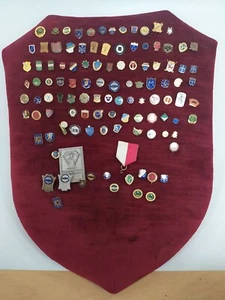 Large Vintage Mini Golf Club Pin Badge Collection - Rare Shields & Souvenirs - Picture 1 of 9