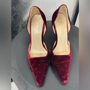 Pancaldi 1888 burgundy velvet pumps size 5 1/2 - Bild 1 von 7