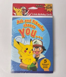 1999 Nintendo POKEMON Happy Birthday Cards Mixed Variety Pikachu clefairy VTG - Picture 1 of 7
