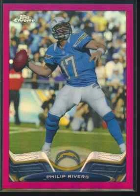 Philip Rivers 2013 Topps Chrome Pink Refractor Jersey Number 17/399 - Image 1 of 2