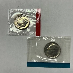 1980 monedas de diez centavos P&D Roosevelt como nuevas conjunto en violonchelo como nuevas con envío gratuito - Imagen 1 de 2
