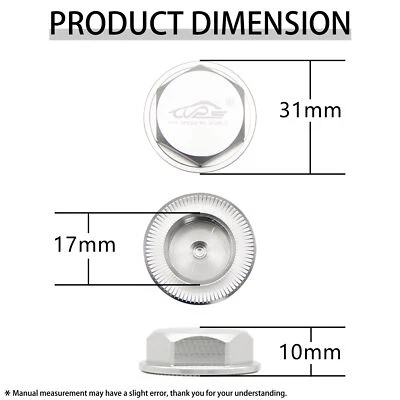 5pcs RC 1/5 CNC Aluminum Dust Proof Hex Wheel Nut Cap For HPI RV Baja 5B 5T 5SC - Image 1 of 4