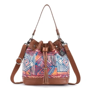 The Sak 168120 Womens Ukiah Casual Leather Drawstring Handbag Madura Print - Picture 1 of 4