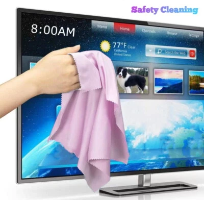 CYSTAL CLEAR Oversized Microfiber Cleaning Cloth 20" X 20" for TV Screens Lens Phone (Pink)