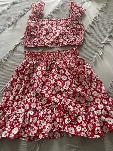 Shein Girls Matching Skirt Set Size 11-12 - Picture 1 of 6