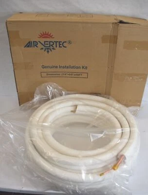 Air Vertec Ductless Split AC Connection Line 1/4" + 5/8" x 50' Copper O60 C12200 - Image 1 of 4