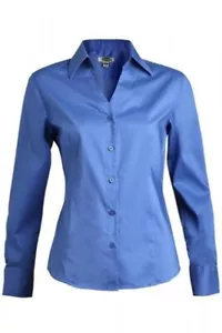 Edwards Style 5034 French Blue Ladies Tailored Blouse Size MEDIUM - Picture 1 of 2
