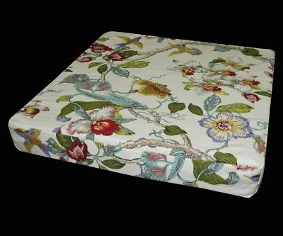 ai05t Lily Rojo Océano Azul Verde Lima Rosa Sobre Algodón Crema 3D Caja Asiento Cubierta Foto 1 de 4