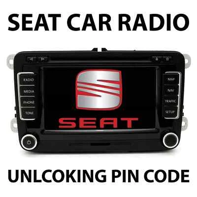 SEAT RADIO PIN CODE RCD 210 215 310 510 RNS 310 315 510 ALANA AURA BRISA ULSECD - Bild 1 von 4