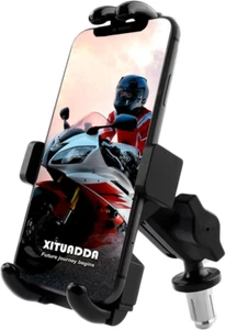 Motorcycle Phone Mount Fork Stem Phone Holder GPS Navigation Bracket Compatible - Photo 1 sur 12
