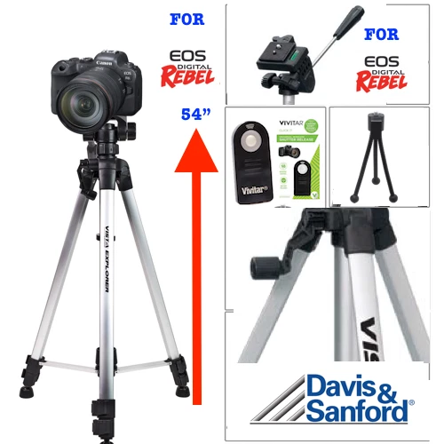 TIFFEN 54" TRIPOD + REMOTE  FOR CANON EOS R SERIES CAMERA R5 R6 EOS RA SL3  - Image 1 of 4