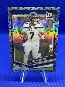 2023 Panini Donruss Optic Geno Smith Blue Stars Holo Silver Prizm #177 Seahawks - Picture 1 of 6