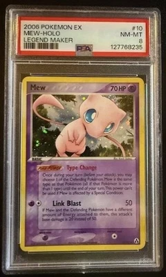 2006 POKEMON EX LEGEND MAKER #10 MEW HOLO PSA 8 - Image 1 of 2