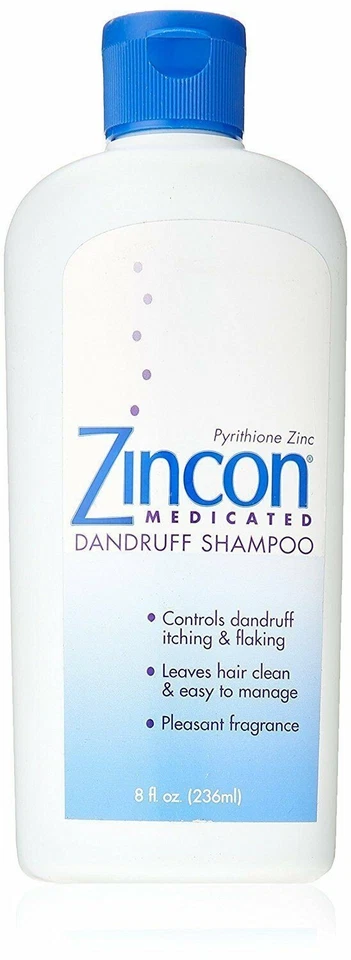 Zincon Pyrithione Zinc Medicated Dandruff Shampoo Pleasant Fragrance 8 Ounces - Image 1 of 3