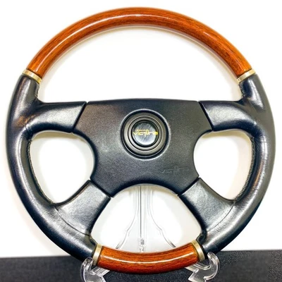 VERONA VICTOR/VICTORIA Steering Wheel Wood Black Leather 360mm JDM MOMO NARDI  - image 1 of 4
