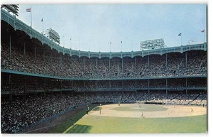 Vintage Postkarte Baseball YANKEE STADIUM New York 1957 rechter Feldsport - Bild 1 von 2