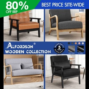 ALFORDSON Armchair Lounge Chair 1/ 2 Seater Sofa Loveseat Fabric Accent Chair - Picture 1 of 192