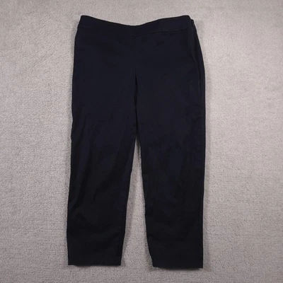 Talbots Heritage Pants Womens 6P Blue Side Zip Slim Fit Cropped Cotton Spandex - Image 1 of 4
