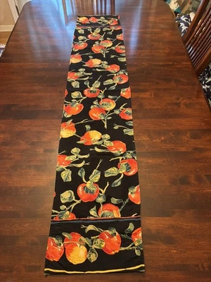 April Cornell Black Apple Table Runner 13.5" X 67" - Image 1 of 3