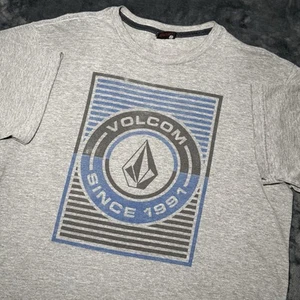 Vintage Y2K Volcom T-Shirt Men’s Large L Skate Grunge Streetwear Gray Stone Logo - Picture 1 of 7