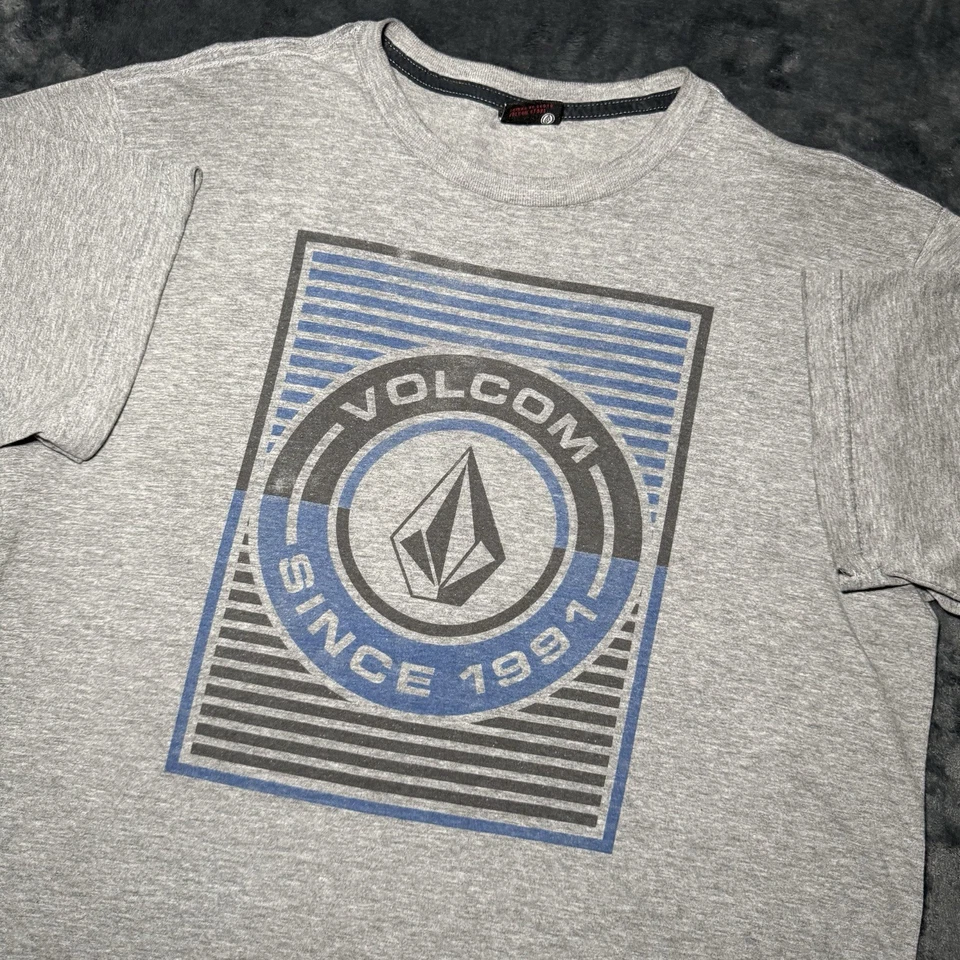 Vintage Y2K Volcom T-Shirt Men’s Large L Skate Grunge Streetwear Gray Stone Logo - Image 1 of 4