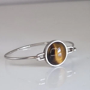 Kupittaan Kulta Modernist Bracelet Finland Sterling Silver 925 Tigers Eye - Picture 1 of 15