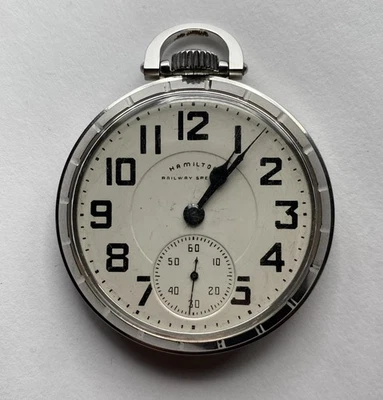 1962 Hamilton Railway Special 16s 21j 6 Pos. 992B Pocketwatch Excellent - Image 1 of 4