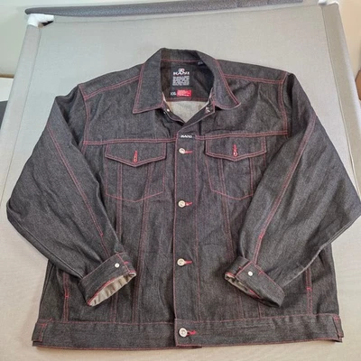 Chaqueta vaquera Karl Kani Jeans XXL hecha en Hong Kong vintage años 90 puntada roja Foto 1 de 4