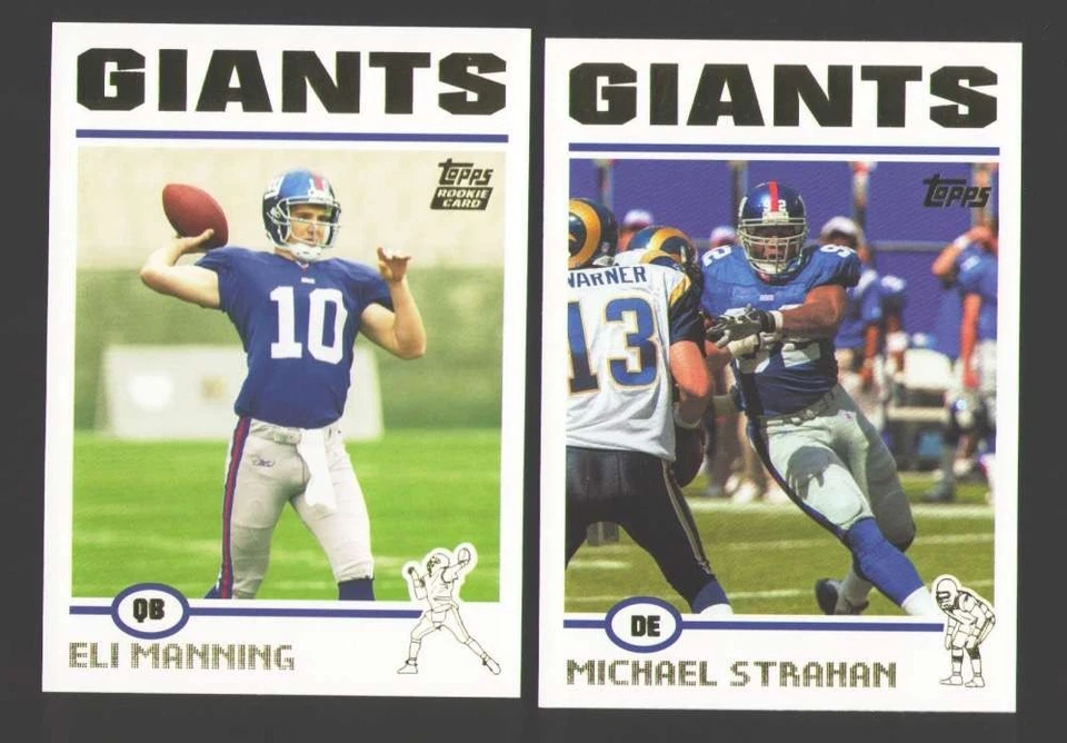 Juego de equipo de fútbol americano Topps 2004 - New York Giants con Eli Manning RC Foto 1 de 1
