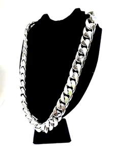 Collana lunga pesante Taxco, messicana in argento sterling 925 con cordino. 694 g, 28" - Foto 1 di 23