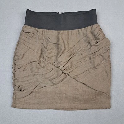 Falda de red acanalada MM Coture pequeña midi Miss Me negra musgo profundo para mujer Foto 1 de 4