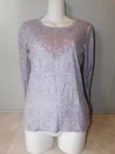 Prana Women's Blouse Size XS Lavender Purple Long Sleeve Thermal Knit Tee - Picture 1 of 7