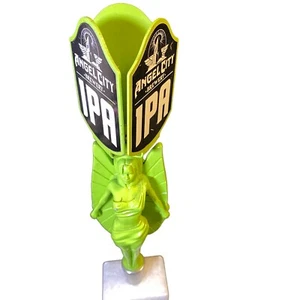 Angel City IPA Neon Green Angels Beer Tap Handle Metal 3 Sided Keg Bar Kegerator - Picture 1 of 7