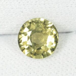 1.16 ct ULTRA RARE LIME YELLOW 100% NATURAL CHRYSOBERYL  6MM Round See Vdo JR CE