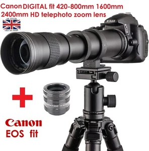 Canon EOS DSLR DIGITAL fit 420 800mm 1600mm 2400mm zoom lens 1000D 2000D 4000D + - Picture 1 of 9