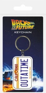 Retour vers le Futur porte-clés caoutchouc License Plate 6 cm keychain 38572 - Imagen 1 de 1
