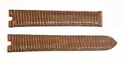 Authentic Cartier Round Patch Brown Alligator 16MM x 14MM Watch Bands 3A5F5P01 - Image 1 of 4