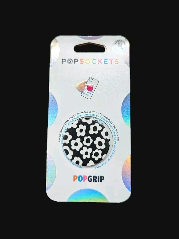 Pop Sockets - Flor Mod Negra - 807016 - Empuñadura para Teléfono PopGrip con Soporte Intercambiable Foto 1 de 1