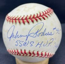 JOHNNY PODRES AUTOGRAPHED MLB BALL w/ 3 Inscriptions WS MVP #45 WINS/LOSES JSA 
