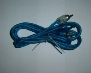 R2RCA3 Blue RCA 3' Ft Interconnect Audio Cable Amp Wire Car Amplifier Raptor New - Picture 1 of 1