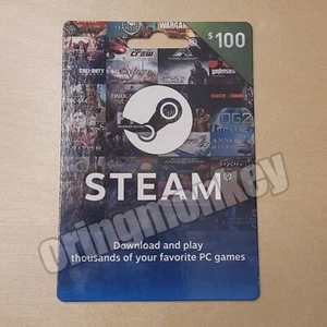 Steam Gift Card w/Receipt $100 Steam Wallet - FAST SHIPPING - Afbeelding 1 van 1